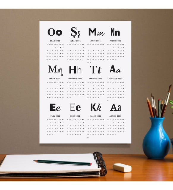 Poster Duvar Takvimi